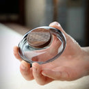 Axyaa Glass Tea Infuser Cup with Wooden Handle and Filter