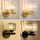 Axyaa Gold Crystal Wall Lamp: Modern Nordic LED Light for Home Decor