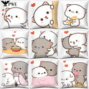 Cartoon Cute Mocha Mochi Peach Cat Pillow Case - Axyaa Home Decor