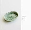 Axyaa Celadon Relief Fruit Nut Jewelry Plate - Elegant Ceramic Snack Dish