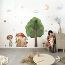 Boho Natural Tropical Plants Wall Stickers by Axyaa, Peel and Stick Removable Wall Art