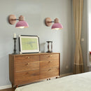 Axya Pink Wall Lights: Nordic Minimalist Bedroom Lamps for Modern Home Decor