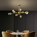 Axyaa Modern LED Crystal Chandelier - Diamond Design for Kitchen, Living Room & Bedroom