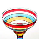 Axya Handmade Colorful Margarita Wine Glasses Set of 2
