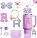 Axyaa Cup Set: Straw Topper, Boot, Stoppers, Handle Charms, Sticker for 30oz 40oz Tumbler