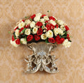 Axyaa Double Angel Vase Wall Hanging with Artificial Flowers for Home Decor