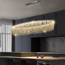 Axyaa Modern Tassel Chandelier Silver Round Light Fixture