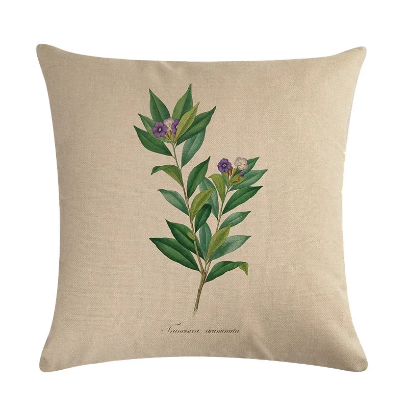 Axyaa Plant Print Embrace Pillowcase 45*45cm