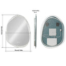 Axyaa Irregular LED Vanity Mirror with Clear-crystal Glass Frame and Backlit