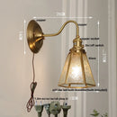 Axyaa Vintage Style Blue Flower Glass Wall Sconce LED Lamp Fixture