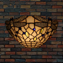 Axyaa Dragonfly Tiffany Stained Glass Wall Lamp for Elegant Lighting