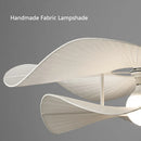 Axyaa Nordic Hat Pendant Lamps in White Fabric for Indoor Lighting