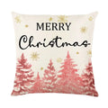 Christmas Party Pillowcase with Santa Claus & Snowman Print for Home Decoration by Axyaa.