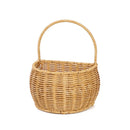 Axyaa Imitation Rattan Kitchen Storage Basket Brown with Handle
