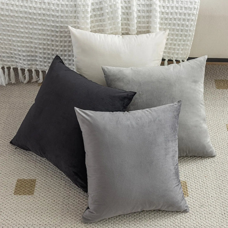 Axyaa Soft Velvet Pillowcase: Modern Simple Throw Pillow Cover for Cozy Living Room Decor