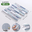 Axyaa 3D Self-Adhesive Wall Tiles, 10pcs, 11.81X11.81In, Splashback Stickers for Home and Indoor Spaces
