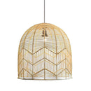 Axyaa Retro Rattan Pendant Lights Vintage Suspension Luminaire