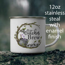 Witchy Enamel Mug, Camping & Outdoor Campfire Cup - Axyaa Brand