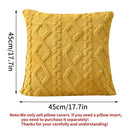 Axyaa Cotton Throw Pillow Cover 45x45cm Solid Sofa Cushion Case - Home Bedroom Decor