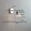 Axyaa Ceramic LED Wall Sconce Modern Style Pull Chain Switch