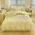 Axyaa Silk Soft Satin Jacquard 4-Piece Bed Sheet Set