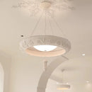 Axyaa Cream Style Carved White Pendant Light for Living, Dining, Bedroom