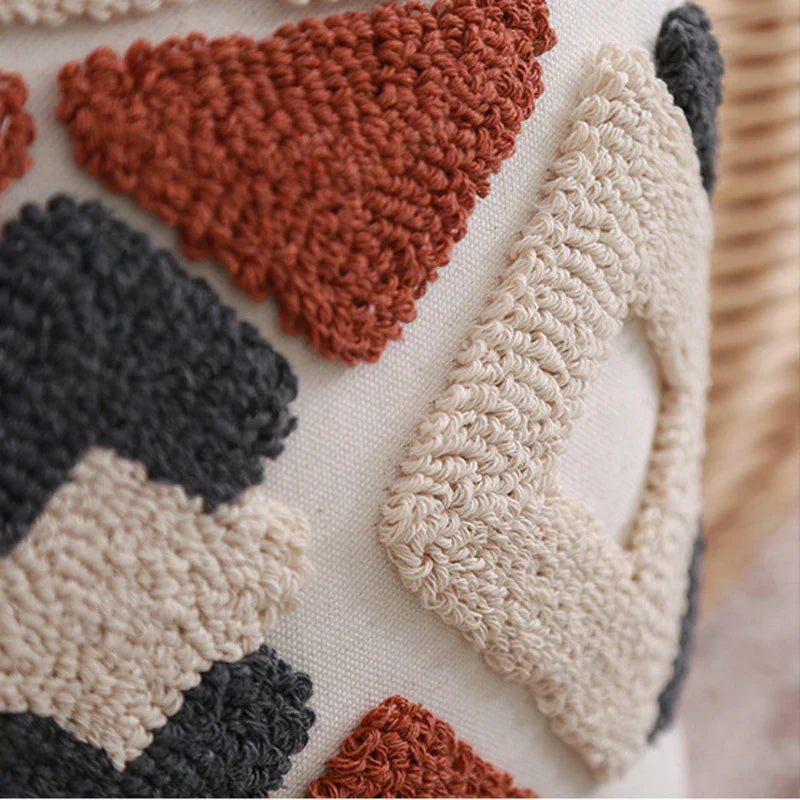 Axyaa Tufted Plush Tassels Cushion Cover for Stylish Home Decor