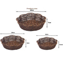Axyaa Retro Rattan Fruit Plate | Handheld Woven Snack Basket & Candy Organizer