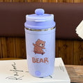 Axyaa 500ml Stainless Steel Thermos Cup with USB Charging - Portable, Double Drink Coffee Cup