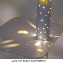 Axyaa Minimalist Ambiance LED Floor Lamp with Storage Shelf for Living Room