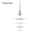 Axyaa Designer White Chandelier: Flying Saucer Pendant Light for Restaurant & Living Room
