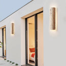 Axyaa Natural Yellow Travertine Wall Lamp for Outdoor Spaces