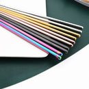 Axyaa 16-Piece Rainbow Stainless Steel Tableware Set with Dinner Spoons, Chopsticks, and Cutlery