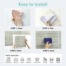 Axyaa Self-adhesive Green 3D Bathroom Tile Stickers, 10pcs Water/Mold Resistant 30x30cm