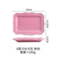 Axyaa Retro Wind Flower Edge Ceramic Dining Plate
