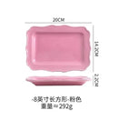 Axyaa Retro Wind Flower Edge Ceramic Dining Plate
