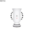 Axyaa Ceramic Abstract Face Vase for Desk Decor and Floral Arrangement