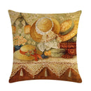 Sunflower Linen Throw Pillow Cover for Home Decor by Axyaa