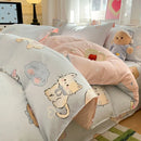 Axyaa Cotton Quilt Cover Single 150x200x230 Small Fresh Print