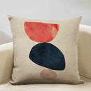 Axyaa Geometric Lines Pattern Art Decoration Cushion Cover 45x45cm Linen