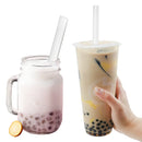 Axyaa Glass Straws: Straight Boba Bubble Tea Milk Smoothies Bar Accessories