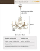 Axyaa Antique Silver Crystal Chandelier: Vintage Lighting for Living & Dining Rooms