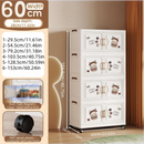 Axyaa Foldable Storage Box, Heavy-Duty with Wheels, Ideal for Snacks/Clothes/Books, Multiple Sizes