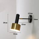 Nordic LED Wall Lamps by Axyaa - Adjustable Iron Sconce for Bedroom, Aisle, Stair & Home Decor