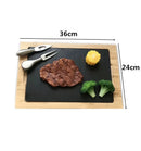 Axya Slate Stone Steak Tray Board: Western Cuisine Plate for Kitchen & Restaurant