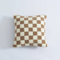 Axyaa Checkerboard Lamb Pillowcase in Black White Brown Green for Home Decor