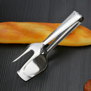 Axyaa Stainless Steel Food Fork Tongs BBQ Grill Clamp Kitchen Spatula Clip