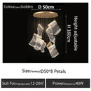 Axyaa Large Crystal Chandelier for Luxury Home Decor, Modern Hanging Lamp for Living Room