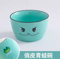 Axyaa Cartoon Ceramic Rice Bowl for Children, Cute Girl Design, Creative Tableware