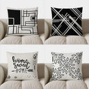 Axyaa Geometric Monochrome Throw Pillow Cover